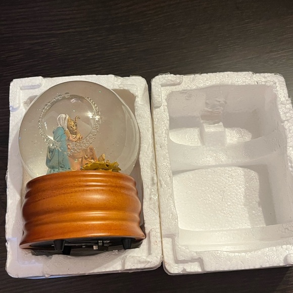 Roman Musical Fontanini Nativity Snow Globe Christmas O Holy Night Vintage - Picture 9 of 11